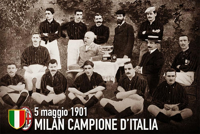 команда Милана и президент и вице-президент (1901 год)